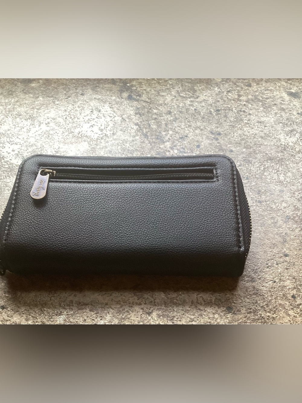 Thirty-one Black Zip-Around Pebbled Wallet